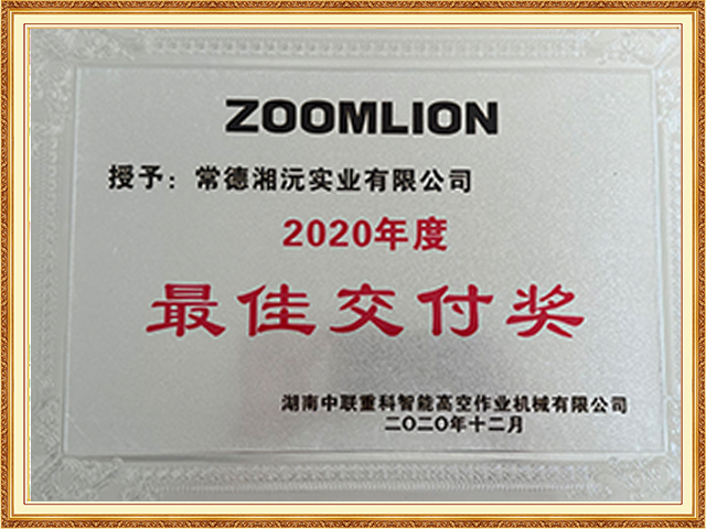 2020年度-最佳交付奖