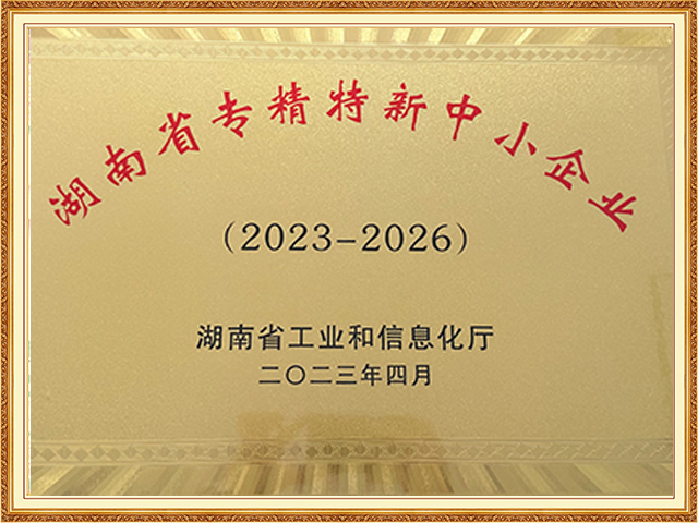 湖南省专精特新中小企业